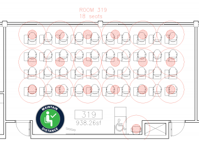 Classroom layout for social distancing