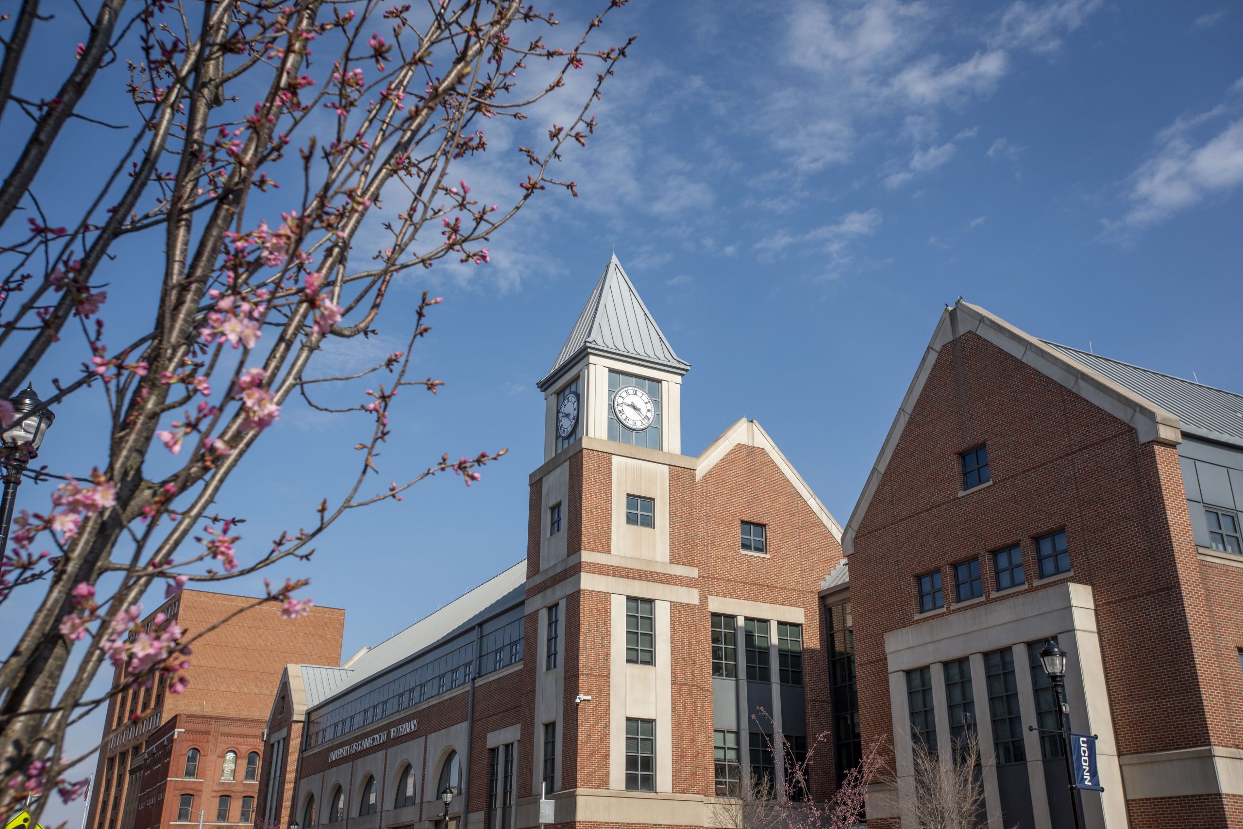 waterbury-building-240409b0537.jpg UConn Waterbury on April 10, 2024. (Sean Flynn/UConn Photo)