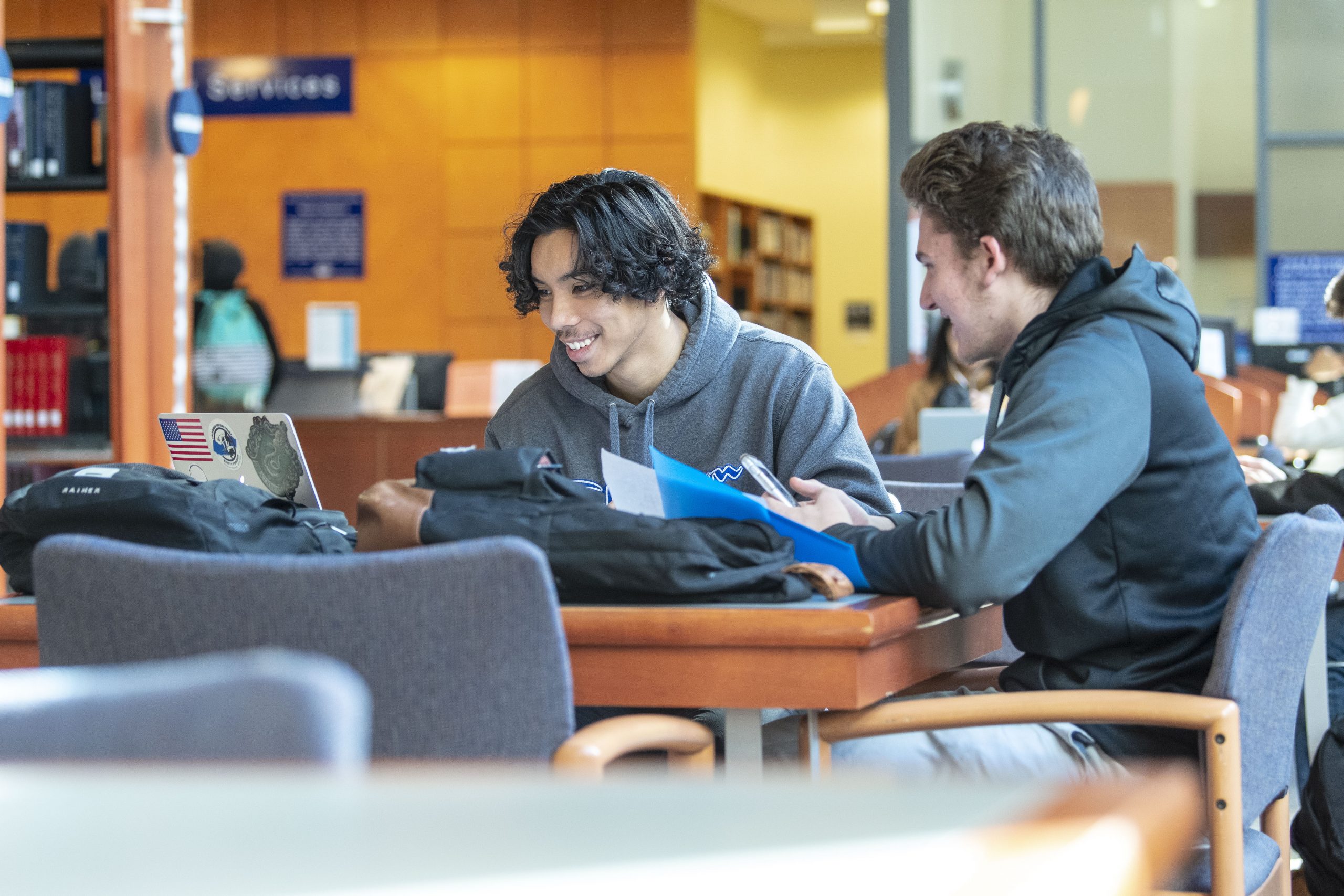 waterbury181025b213.jpg Students at Uconn Waterbury on Oct. 25, 2018. (Sean Flynn/UConn Photo)